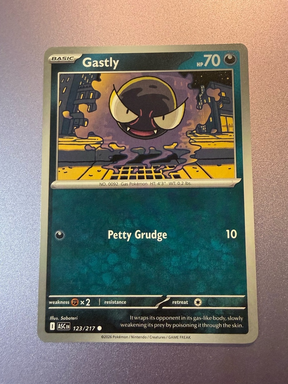 Pokemon TCG Gastly 123/217